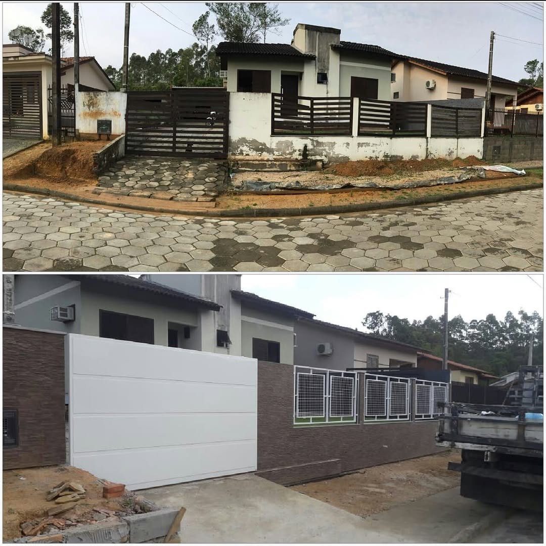 Fachada residencial revestida em ACM
