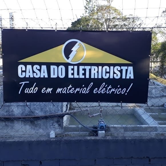 Placa em lona para Casa do Eletricista